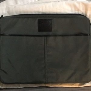Gray Coach laptop case waterproof